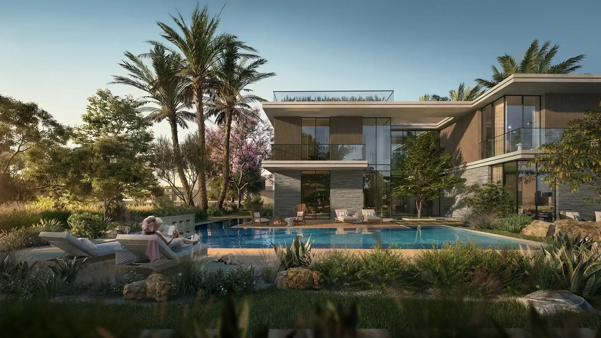 Semi-detached twin villas at Greenwood by Aldar